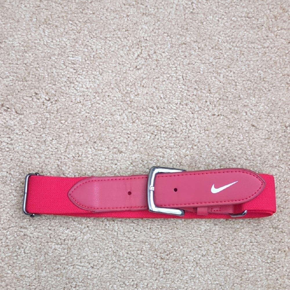 Nike Red Belt with Silver Accents